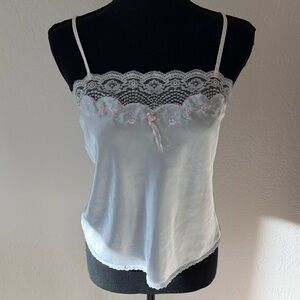 Vintage White Lace Trim Camisole Size Small